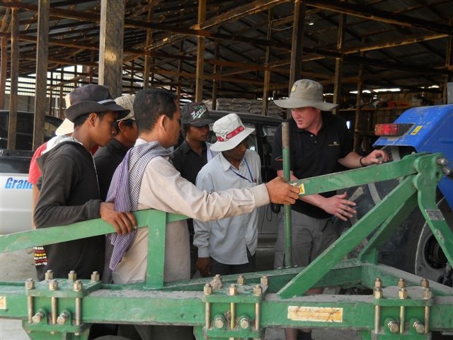 CAMBODIA VISIT: Will passing on his advice in rural Cambodia.