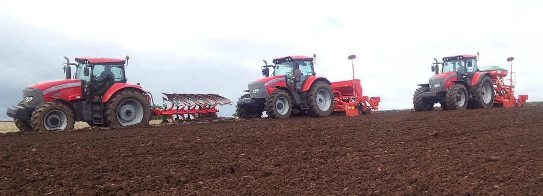 A trio of McCormick MTX tractors at work.