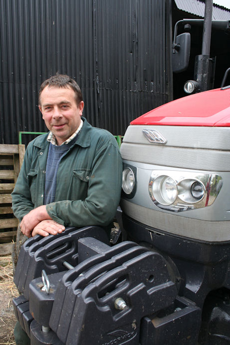 Rob Corfield with his McCormick X60.50 - it's a nice size tractor, he says, with good equipment and a nice cab.
