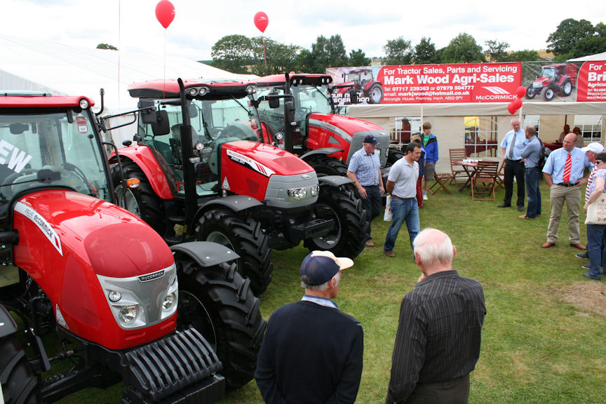 The new 85-113hp McCormick X50 displayed at Turriff Show alongside the 92-121hp McCormick X60 and 117-141hp six-cylinder MTX.