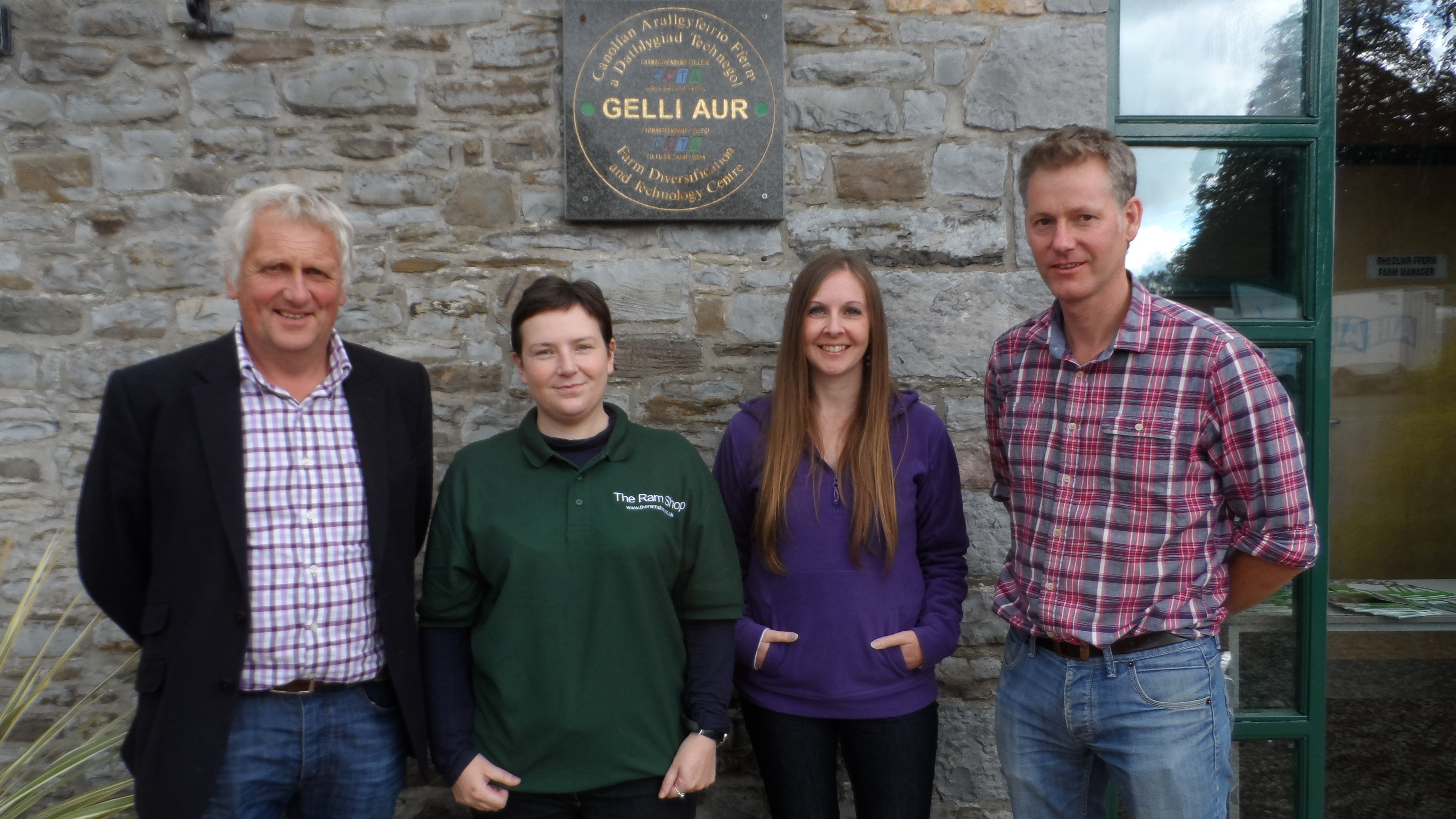 EXCELLENT EVENT: From left, Glyn Roberts, Dr Nakielny, FUW senior policy officer Hazel Wright and Gelli Aur College lecturer Mark Needham.