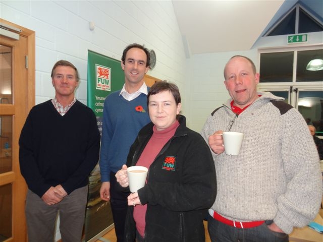 COMMISSIONER CALLS: From left, FUW county vice chairman Brian Richards, Christopher Salmon, Catherine Nakielny and county president Ian Rickman.