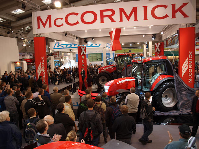 A crowd gathers at Agritechnica to get a first look at the new McCormick X6 Series and X7 Series tractors.