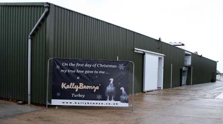 The redeveloped Kelly Turkey processing plant —  plus the new poster to promote KellyBronze  for this Christmas