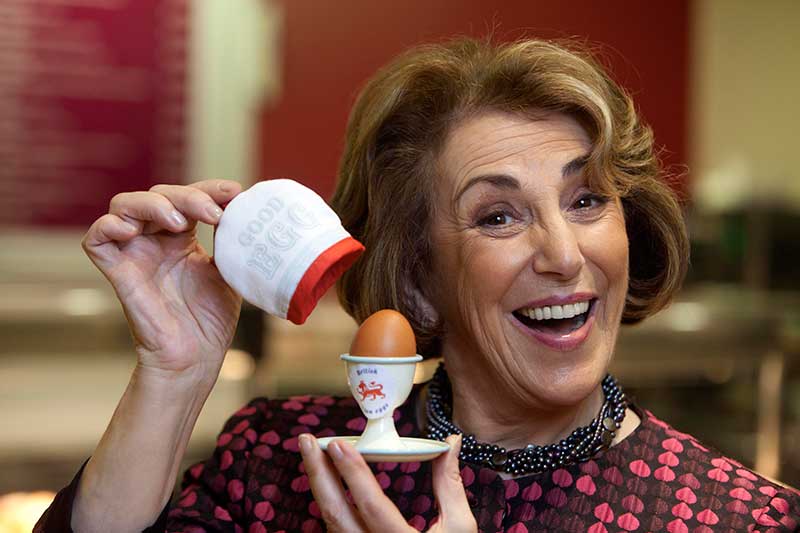 Edwina Currie who sparked the egg salmnella scare of the 0's has become the new face of the egg industry