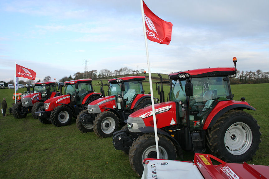 McCormick line-up at the Bryan Hoggarth customer day staged at the Westmorland showground near Kendal.