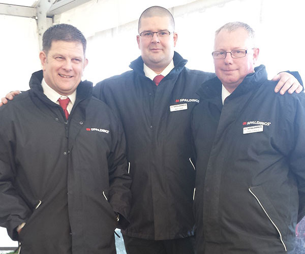 Spaldings Agricultural Field Sales team get weighed in! From left to right Roger Goodwin, Jason Smith, Eddie Edwards