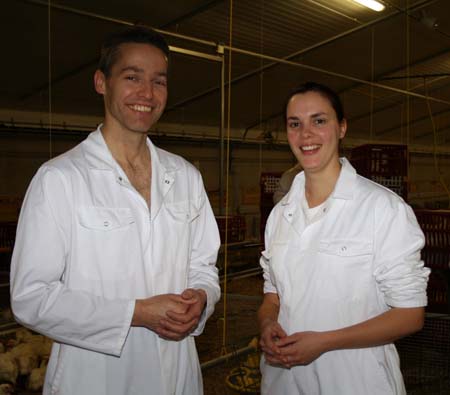 Gosse Veninga, European research director left, with geneticist Marieke Meeuwes