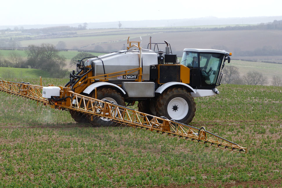Knight Farm Machinery is exhibiting its SP2050 self-propelled sprayer with the Hypro Duo React nozzle bodies installed at the Cereals Event and offers the system trailed and mounted sprayers too.
