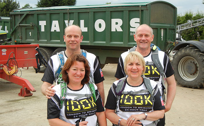 Adam and Tracey (left) and Shaun and Susan Taylor