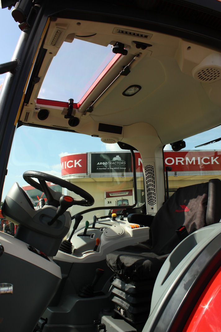 Little tractor, big cab - inside the new cab of the McCormick X4 series tractor.