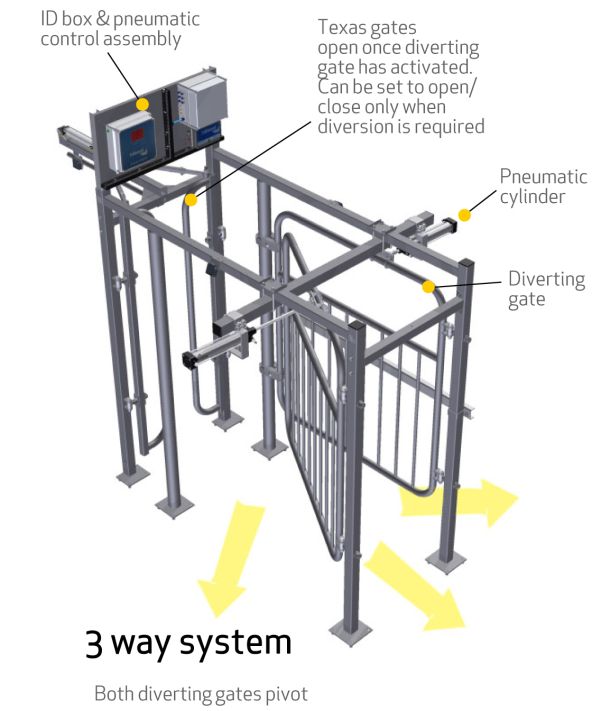 Fullwood offers a range of three and two-way segregation systems for easy cow handlin