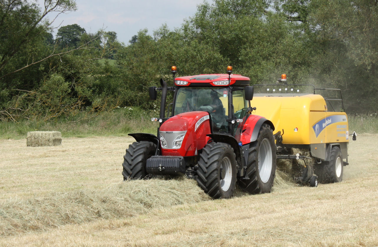 Tractor in action: Duncan Hawley’s McCormick X7.680 Pro Drive has up to 212hp available for pto-driven implements and machines like his big square baler.