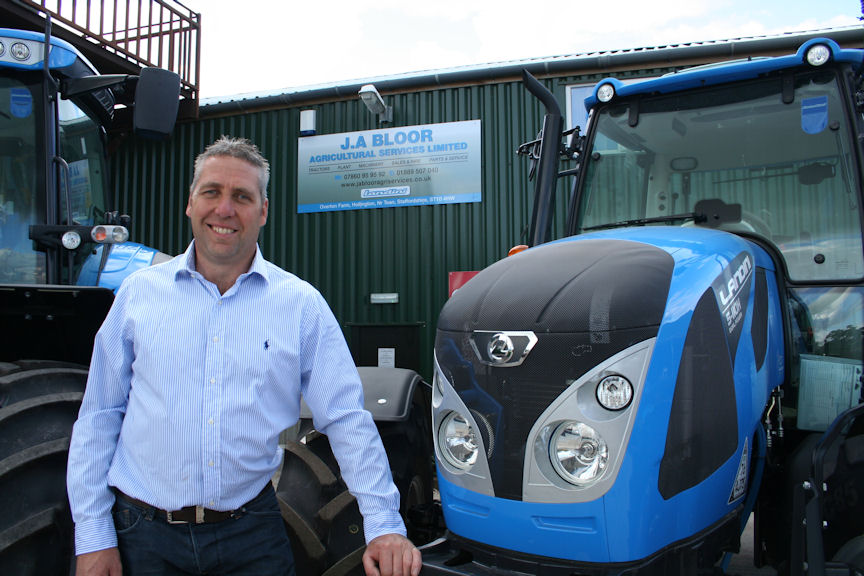 Jason Bloor with a new 5-H Series tractor: “We’re looking forward to new customers putting us – and Landini – to the test.”