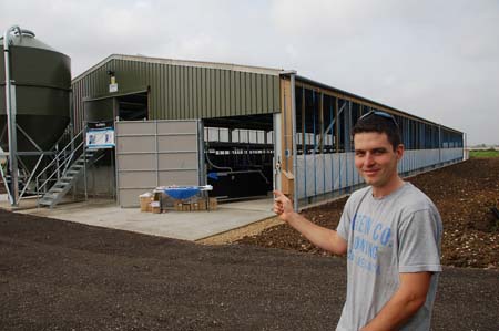 Ben Luxford, who has invested in a new,  1000-pig straw-based pig building