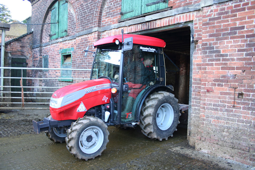 Will it fit under – ooh just with the roof beacon stowed away – the McCormick GM is small enough to work in old buildings but has a big enough cab to be comfortable.