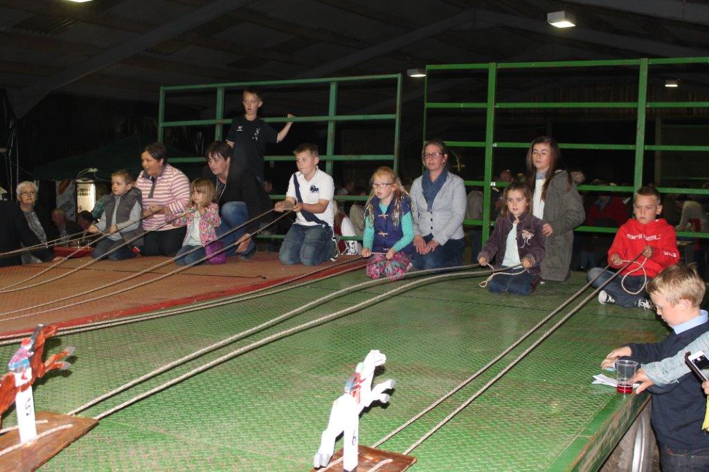 Children of all ages had a great time at the wooden horse race night