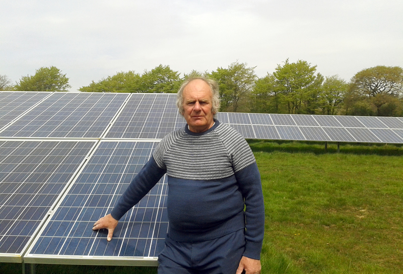 Devon farmer Gilbert Churchill last year chose to supplement his agricultural enterprise by leasing 13 hectares of land for a 4.2 megawatt solar panel installation