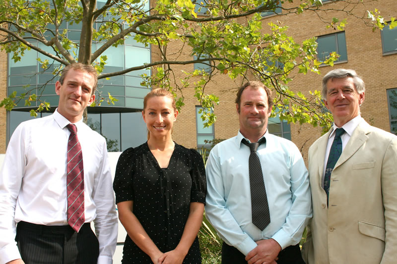 left to right: James Russell (McMurtry & Harding), Caroline Dawson (Novartis Animal Health), Tony Brooks (Brighthams Farm), Professor Joe Brownlie (RCVS)