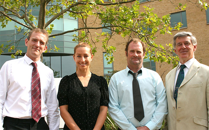 James Russell(McMurtry & Harding), Caroline Dawson(Novartis Animal Health), Tony Brooks(Brighthams Farm), Professor Joe Brownlie(RCVS)