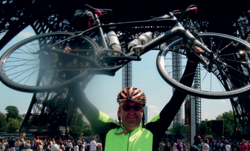 Geoff Hopkins cycles from Essex to Paris to raise money for FCN