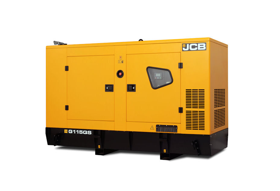 The JCB G115QS produces 106kVA at 60Hz/220V using a JCB Dieselmax engine.