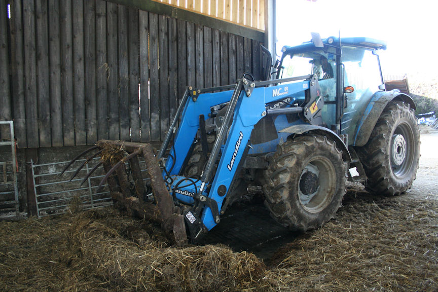New Landini MClassic 80 loader is good for mucking out and handling.