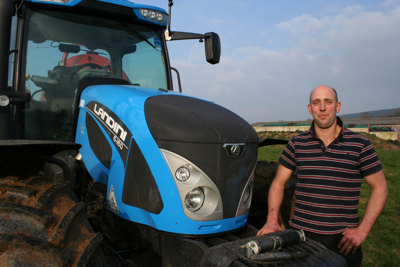 Dave Lawrance with his Landini 6-160 Autopowershift tractor.