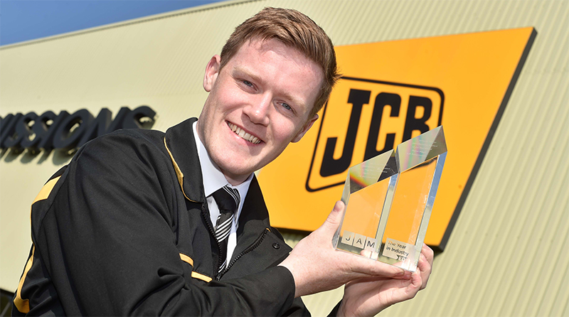 Dan Biggs pictured with his award