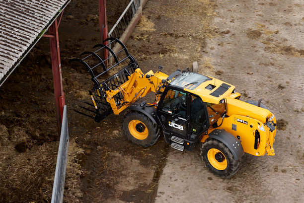JCB 541-70 Loadall with one of the new fork and grab combinations.