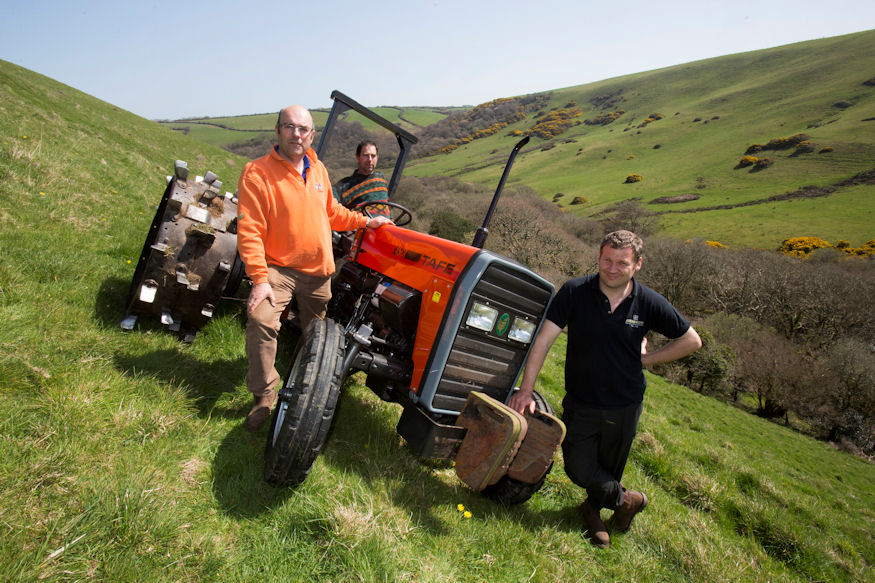 Robert Hopper in the driving seat with Martin Richards (left) and Martin Conway. 