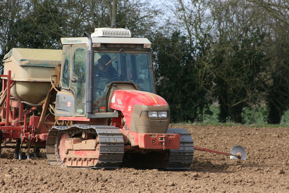 The 100hp McCormick T105 handles discs, a drill and rolls.