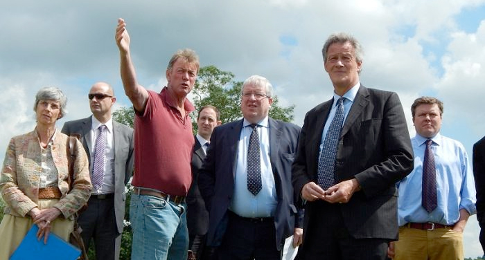 Robinson, right, said it was wrong to penalise farmers based on the location of their farms.