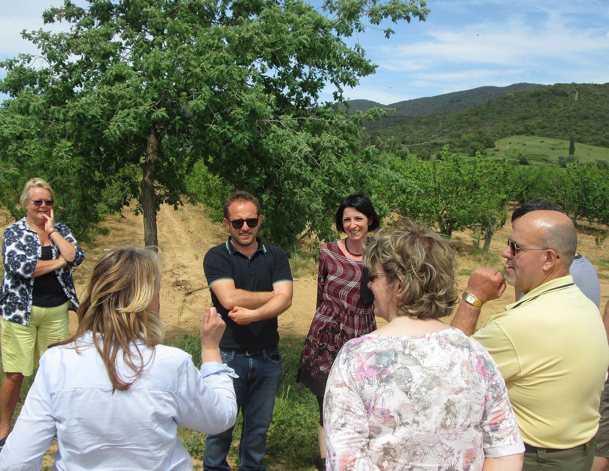 The group was given a guided tour of the cellars and the vines at La Mortelle Vineyard. The group was given the your of the vines by the vineyard’s agronomist, Onfrio Visciona (Left) and the vineyard’s tour guide, Valentina Bernini (Right)