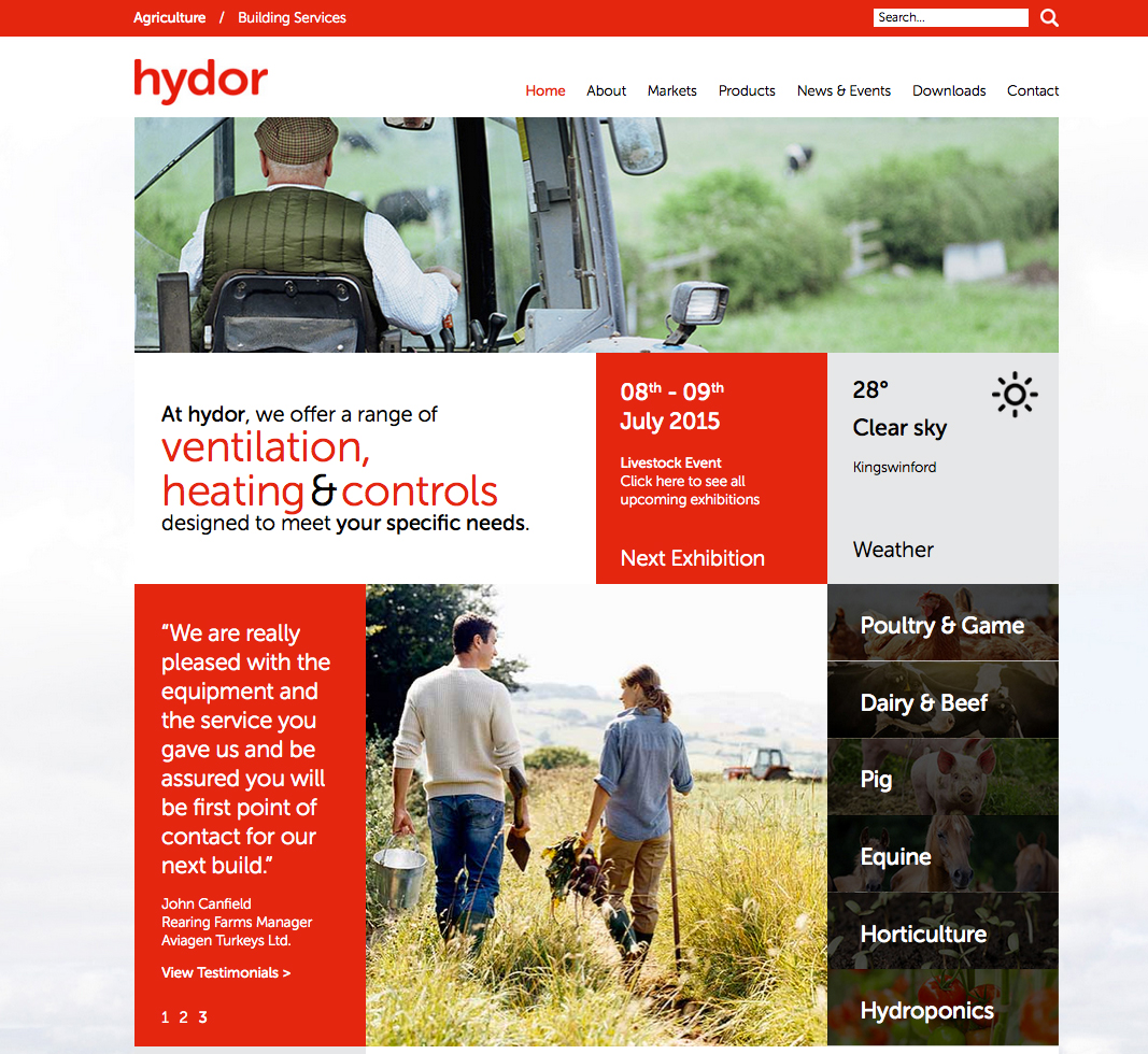 The new Hydor website 