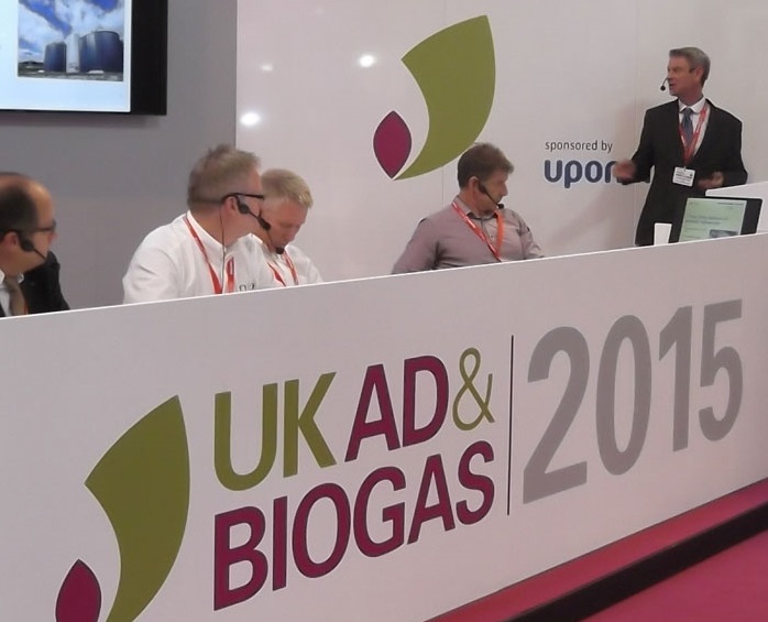 Alastair James Ward (right) speaking at UK AD & Biogas