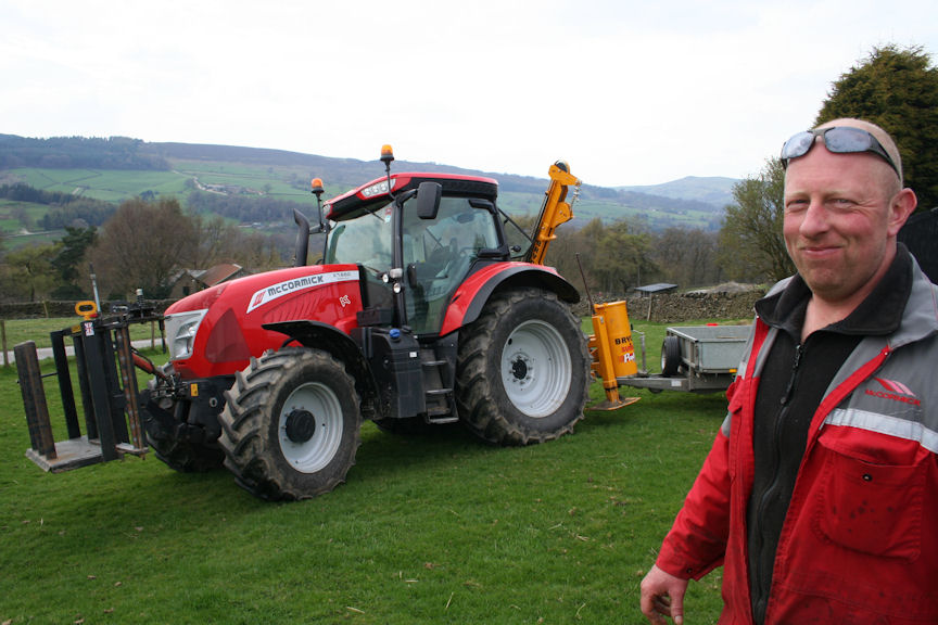 Derbyshire contractor Jim Brocklehurst with his fencing rig based on a 165hp McCormick X7.660 Pro Drive tractor.