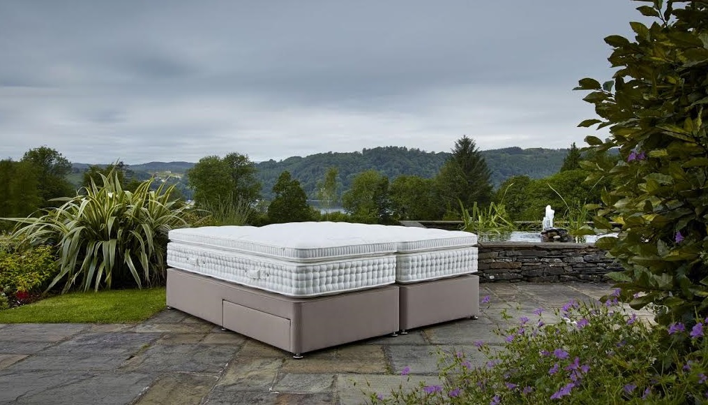 Westmorland Bed in situ at The Rybeck, Bowness in a suite & gardens