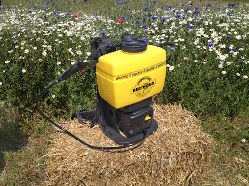 The new sprayer is lighter than its predecessor and uses a faster-charging battery.