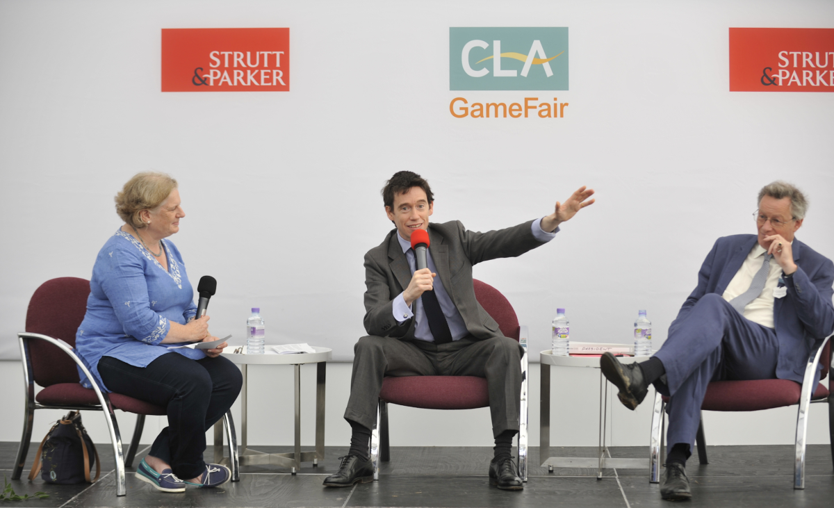 Environment Minister Rory Stewart was today given a warm welcome at the CLA Game Fair