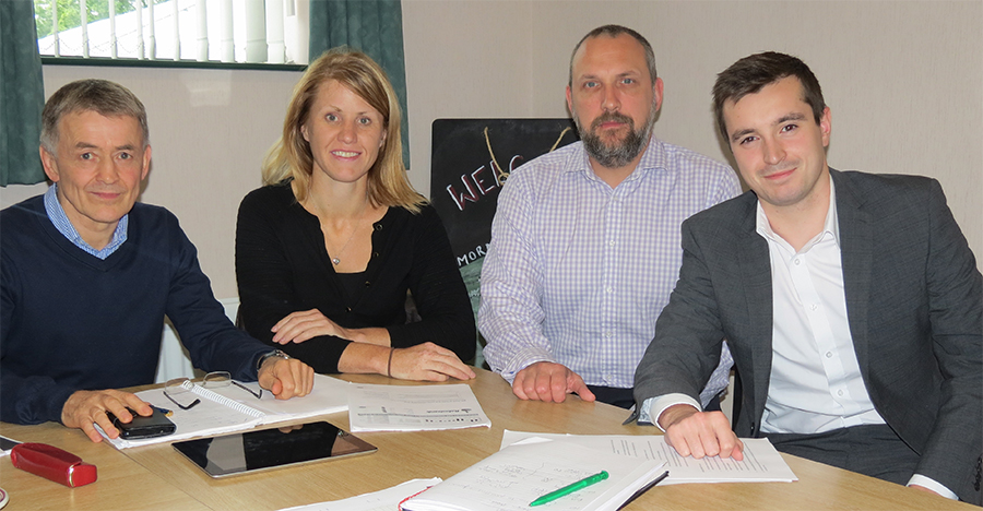 Pictured L-R is George Jamieson, NFUS policy manager; Sian Davies, NFU chief dairy advisor; Chris Osborne, senior dairy policy officer and John Armour, NFUS policy manager. Discussions focused on the deteriorating situation in the dairy sector.