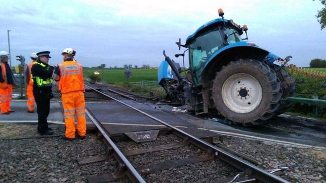 In the last five years, there have been over 100 near-miss incidents at crossings on farmland and four instances of trains striking farm vehicles