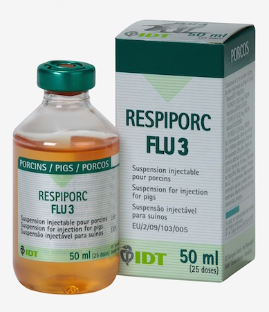 Respiporc Flu 3 is the only vaccine effective against three strains of swine flu.