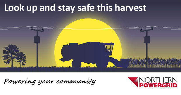 The twitter campaign used the “Look up – Stay Safe” message to urge farm workers to be extra vigilant around overhead power lines
