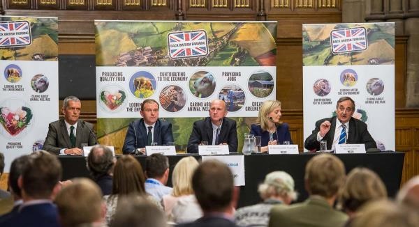 NFU President Meurig Raymond and Vice President Guy Smith were joined by Defra Secretary Liz Truss and Minister George Eustice at the NFU’s Conservative Party Conference fringe event