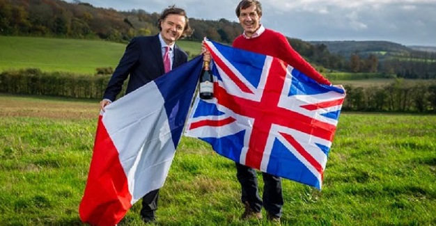 Pierre Emmanuel Taittinger, president of Champagne Taittinger, and Patrick McGrath MW, MD of Hatch Mansfield, on their newly acquired land