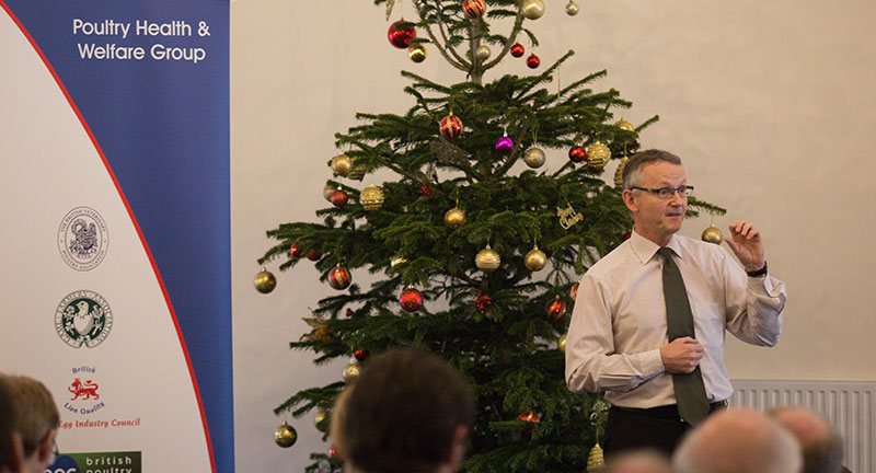 Mark Williams, chief executive of the British Egg Industry Council, speaking at an avian influenza roadshow event in Penrith, Cumbria.