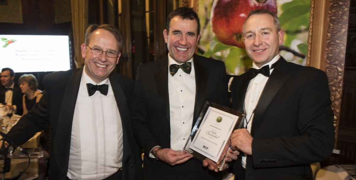 Left - Michael Crick, channel Four news, Murray Brown, Radstone Estate, Clive Deeley, CF Fertilisers