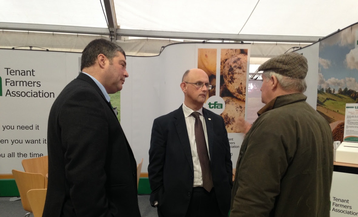 TFA Chief Executive George Dunn (centre) chatting to a member at LAMMA 2016