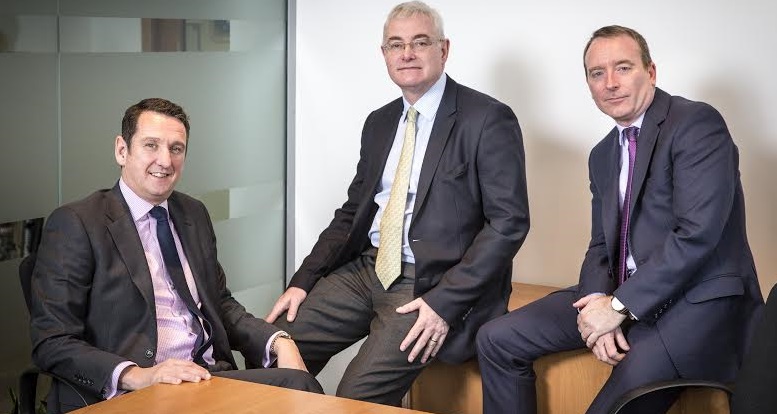 (from right to left) Mike Gallacher (Chief Executive), Brian Mackie (Chief Operating Officer) and Carl Ravenhall (Non-Executive Director)